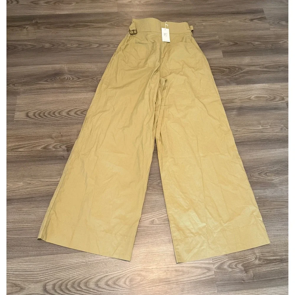 Ulla Johnson Leo Wide Leg Belted Trouser Pant NWT Women's size 0 Lightweight